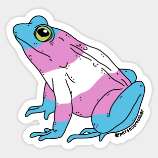 Trans Pride Frog Sticker